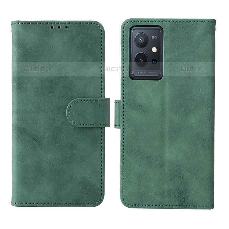 Custodia Portafoglio In Pelle Cover con Supporto L01Z per Vivo iQOO Z6 5G Verde