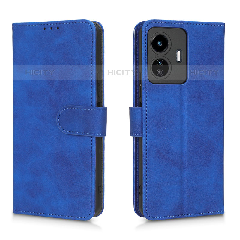 Custodia Portafoglio In Pelle Cover con Supporto L01Z per Vivo iQOO Z6 Lite 5G Blu