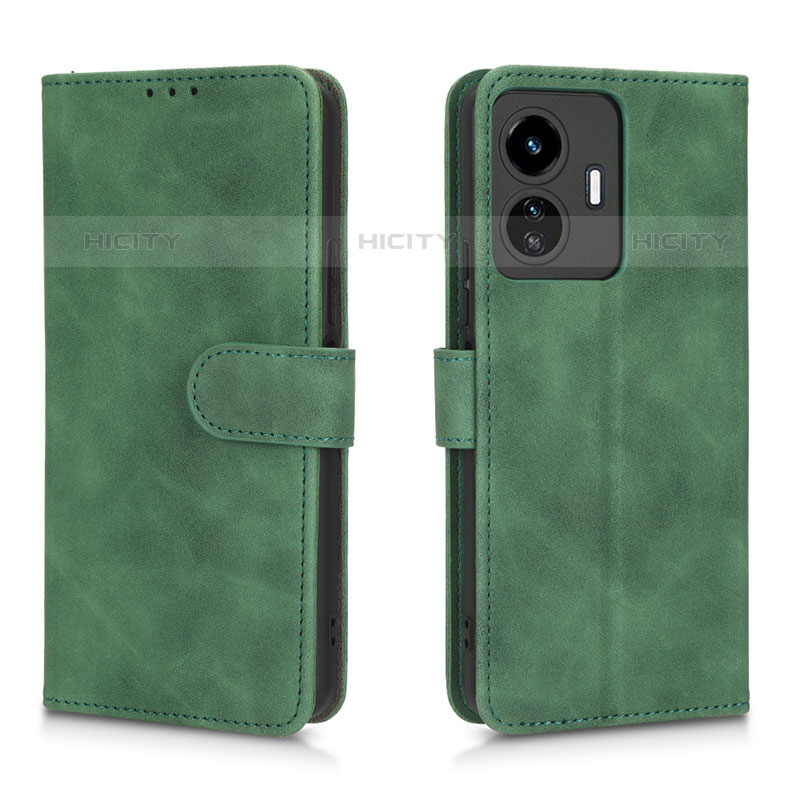 Custodia Portafoglio In Pelle Cover con Supporto L01Z per Vivo iQOO Z6 Lite 5G Verde