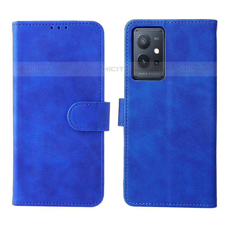 Custodia Portafoglio In Pelle Cover con Supporto L01Z per Vivo T1 5G India Blu