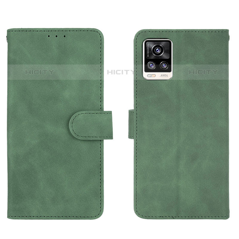 Custodia Portafoglio In Pelle Cover con Supporto L01Z per Vivo V20 (2021) Verde