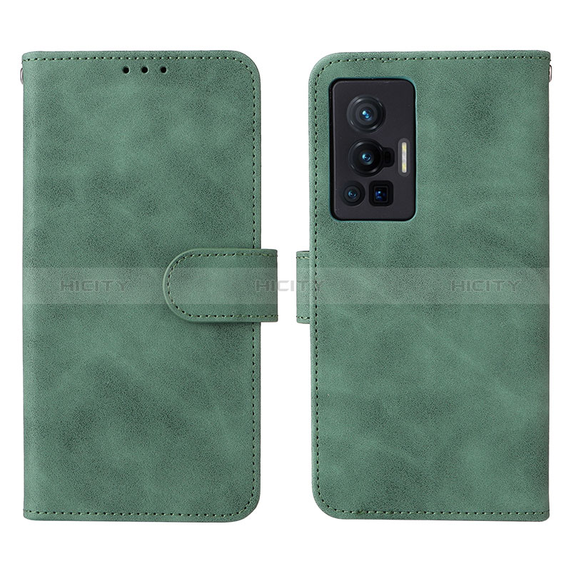 Custodia Portafoglio In Pelle Cover con Supporto L01Z per Vivo X70 Pro 5G Verde