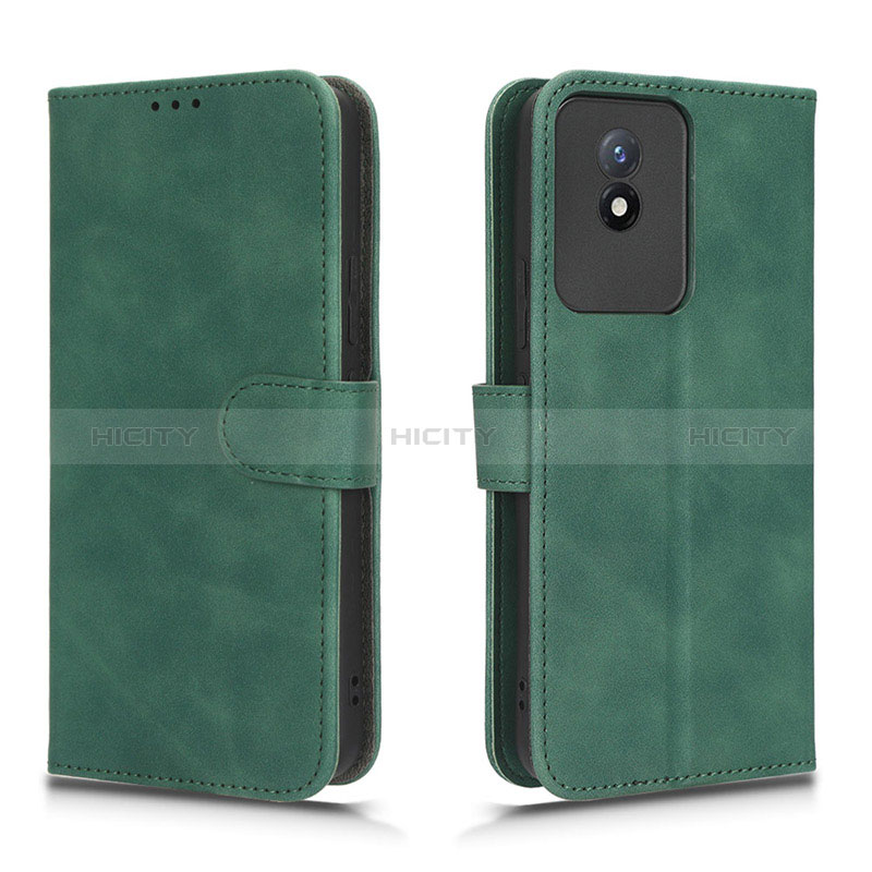 Custodia Portafoglio In Pelle Cover con Supporto L01Z per Vivo Y02t Verde