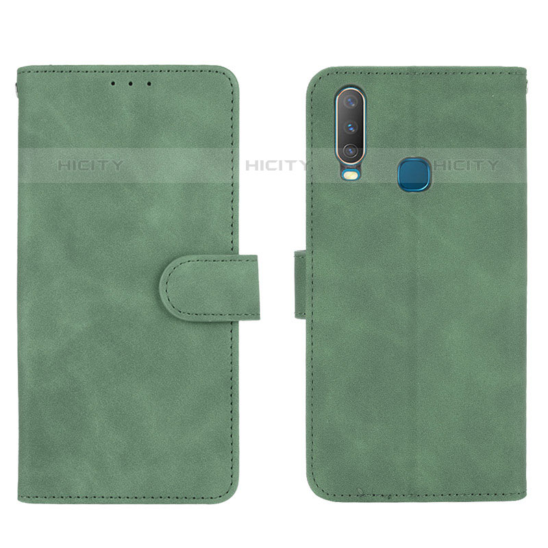 Custodia Portafoglio In Pelle Cover con Supporto L01Z per Vivo Y12 Verde