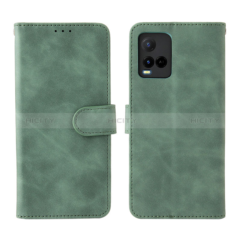 Custodia Portafoglio In Pelle Cover con Supporto L01Z per Vivo Y21s Verde