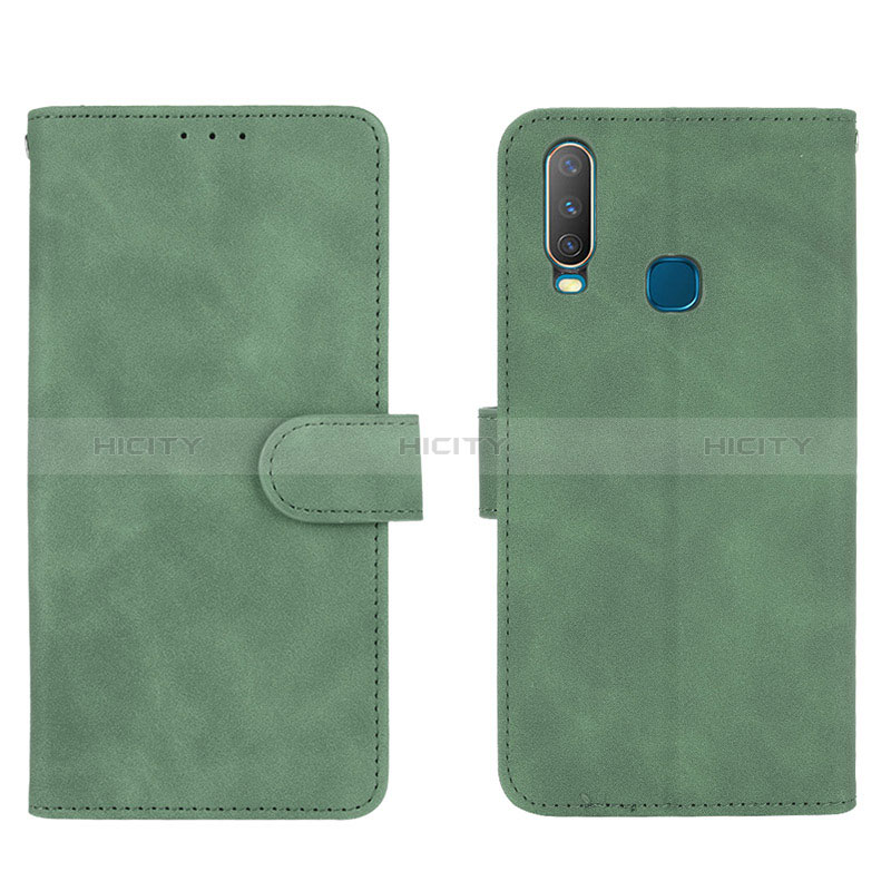 Custodia Portafoglio In Pelle Cover con Supporto L01Z per Vivo Y3s Verde