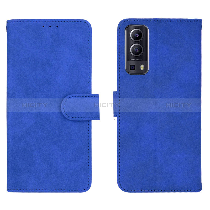 Custodia Portafoglio In Pelle Cover con Supporto L01Z per Vivo Y72 5G Blu