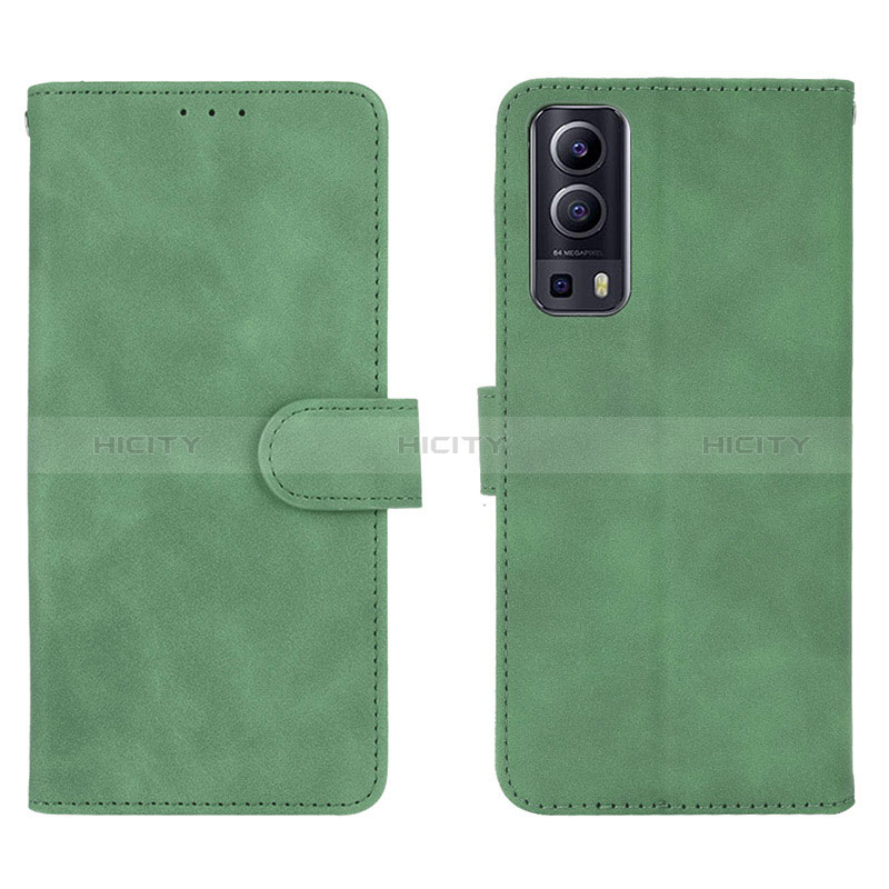 Custodia Portafoglio In Pelle Cover con Supporto L01Z per Vivo Y72 5G Verde