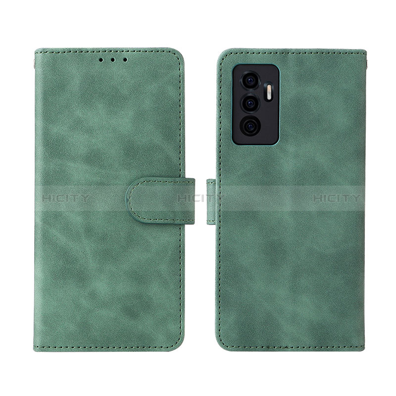 Custodia Portafoglio In Pelle Cover con Supporto L01Z per Vivo Y75 4G Verde