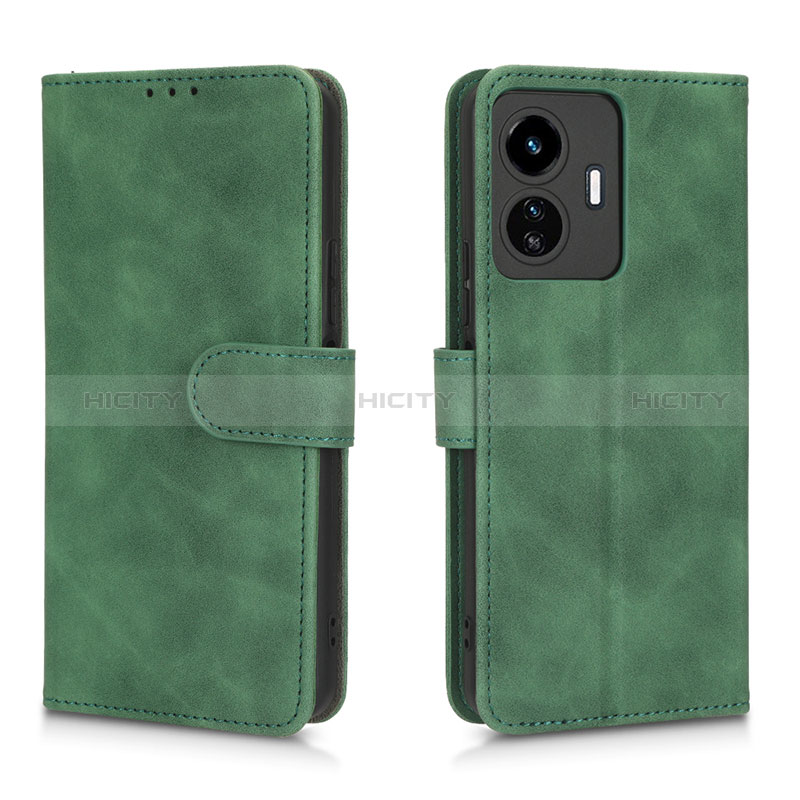 Custodia Portafoglio In Pelle Cover con Supporto L01Z per Vivo Y77 5G Verde