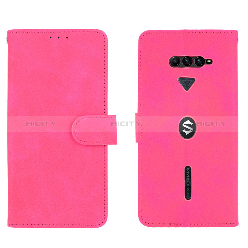 Custodia Portafoglio In Pelle Cover con Supporto L01Z per Xiaomi Black Shark 4 Pro 5G Rosa Caldo