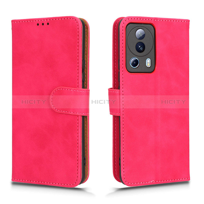 Custodia Portafoglio In Pelle Cover con Supporto L01Z per Xiaomi Civi 2 5G Rosa Caldo