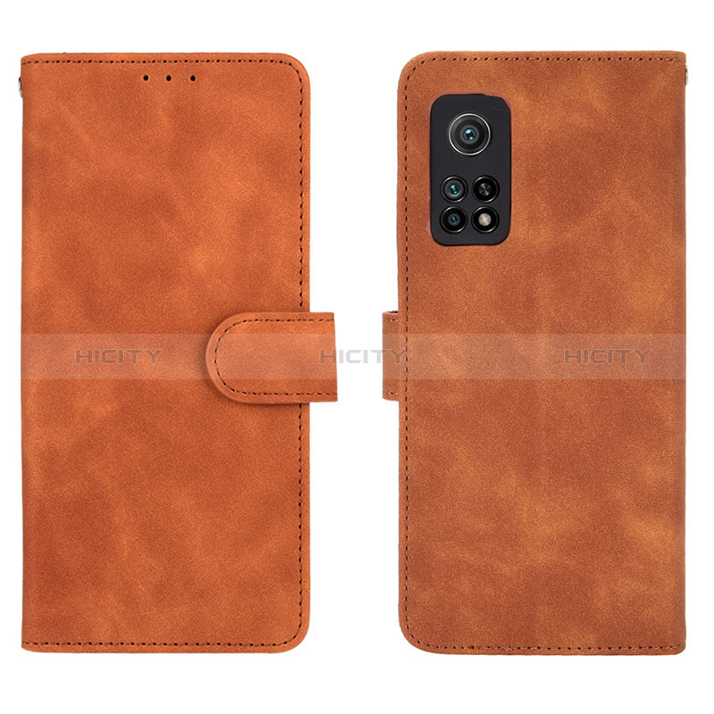 Custodia Portafoglio In Pelle Cover con Supporto L01Z per Xiaomi Mi 10T 5G Marrone