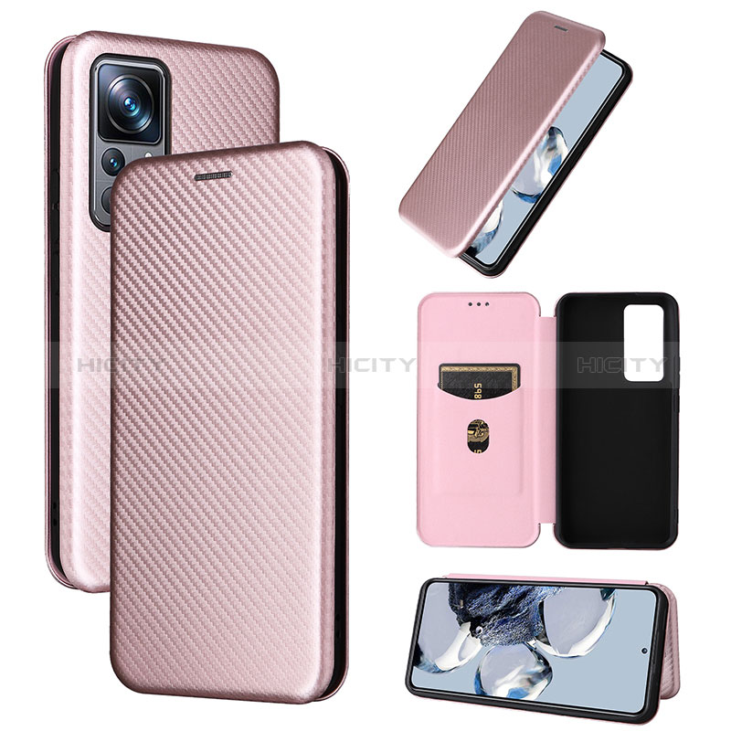 Custodia Portafoglio In Pelle Cover con Supporto L01Z per Xiaomi Mi 12T 5G Oro Rosa