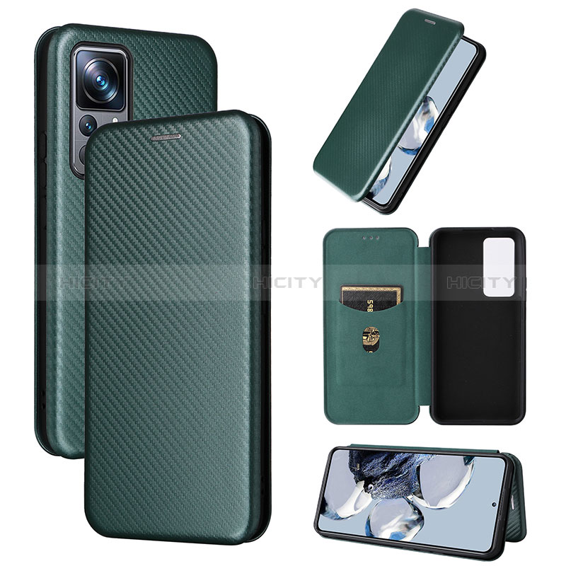 Custodia Portafoglio In Pelle Cover con Supporto L01Z per Xiaomi Mi 12T 5G Verde