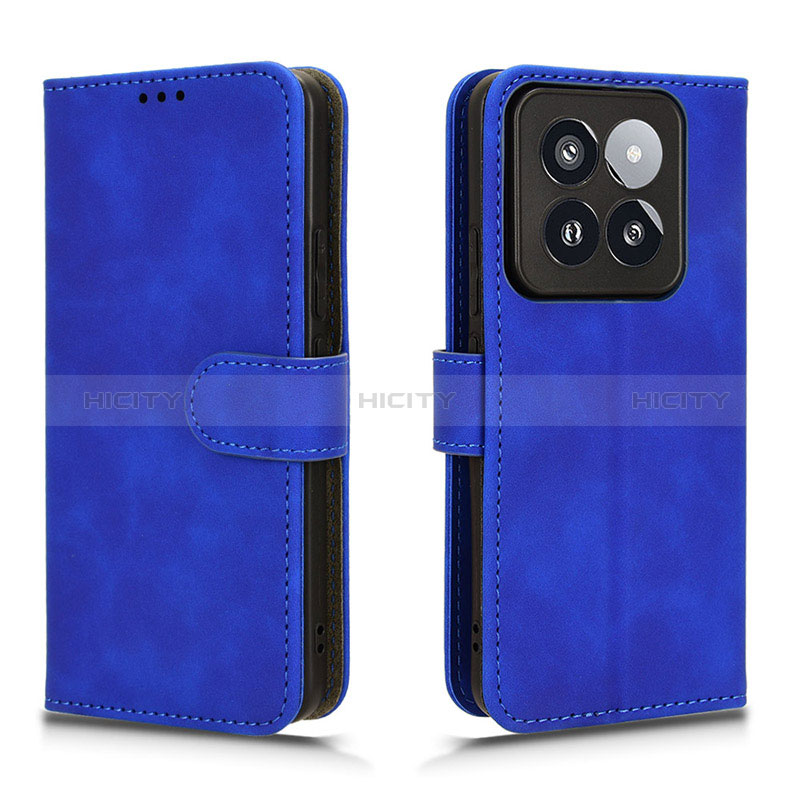 Custodia Portafoglio In Pelle Cover con Supporto L01Z per Xiaomi Mi 14 5G Blu