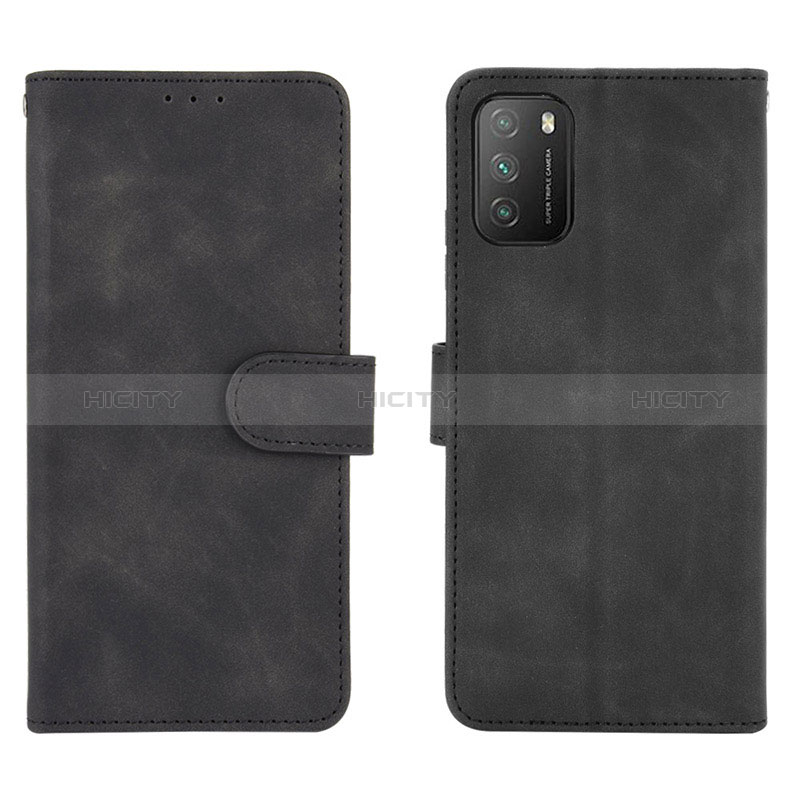 Custodia Portafoglio In Pelle Cover con Supporto L01Z per Xiaomi Poco M3 Nero