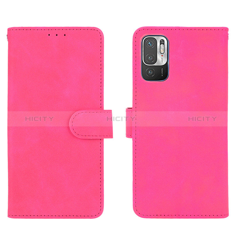 Custodia Portafoglio In Pelle Cover con Supporto L01Z per Xiaomi POCO M3 Pro 5G Rosa Caldo