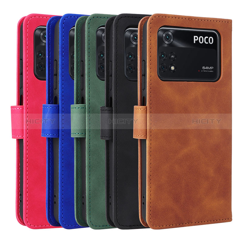 Custodia Portafoglio In Pelle Cover con Supporto L01Z per Xiaomi Poco M4 Pro 4G