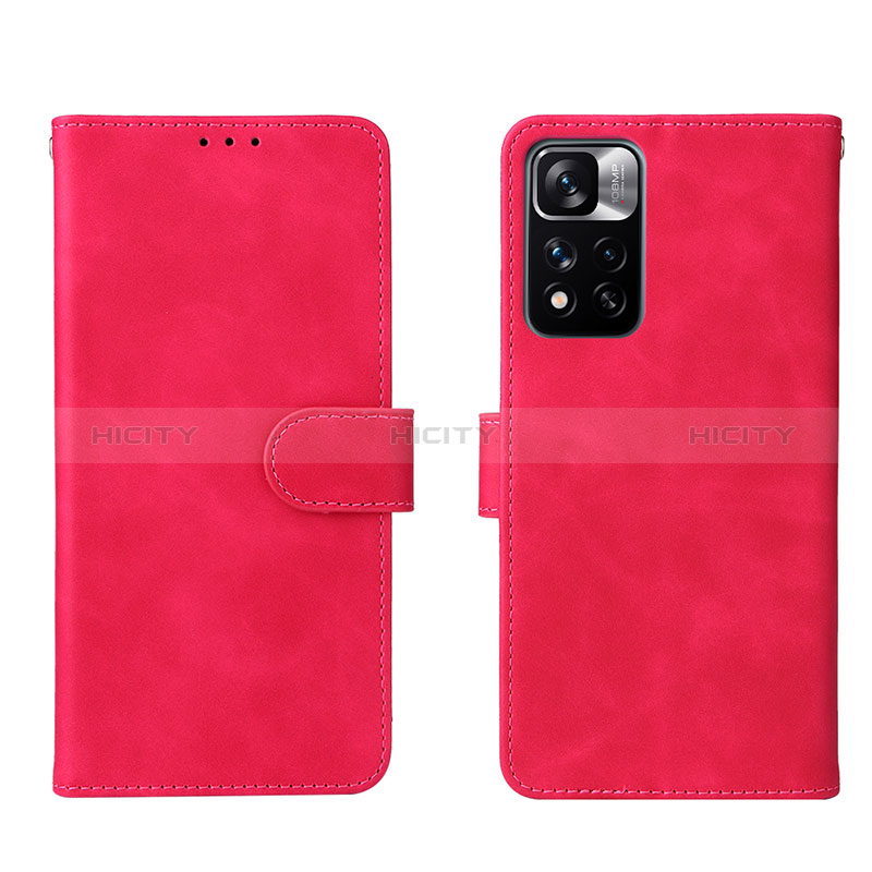 Custodia Portafoglio In Pelle Cover con Supporto L01Z per Xiaomi Poco X4 NFC Rosa Caldo