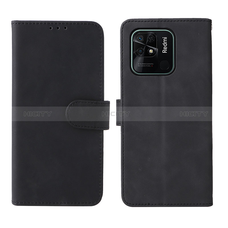 Custodia Portafoglio In Pelle Cover con Supporto L01Z per Xiaomi Redmi 10 Power Nero