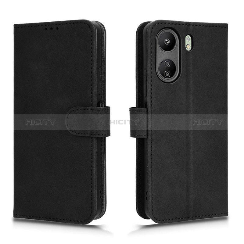 Custodia Portafoglio In Pelle Cover con Supporto L01Z per Xiaomi Redmi 13C Nero