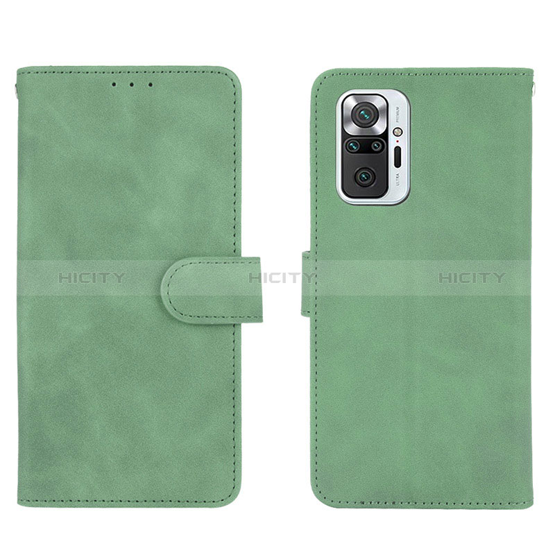 Custodia Portafoglio In Pelle Cover con Supporto L01Z per Xiaomi Redmi Note 10 Pro 4G Verde