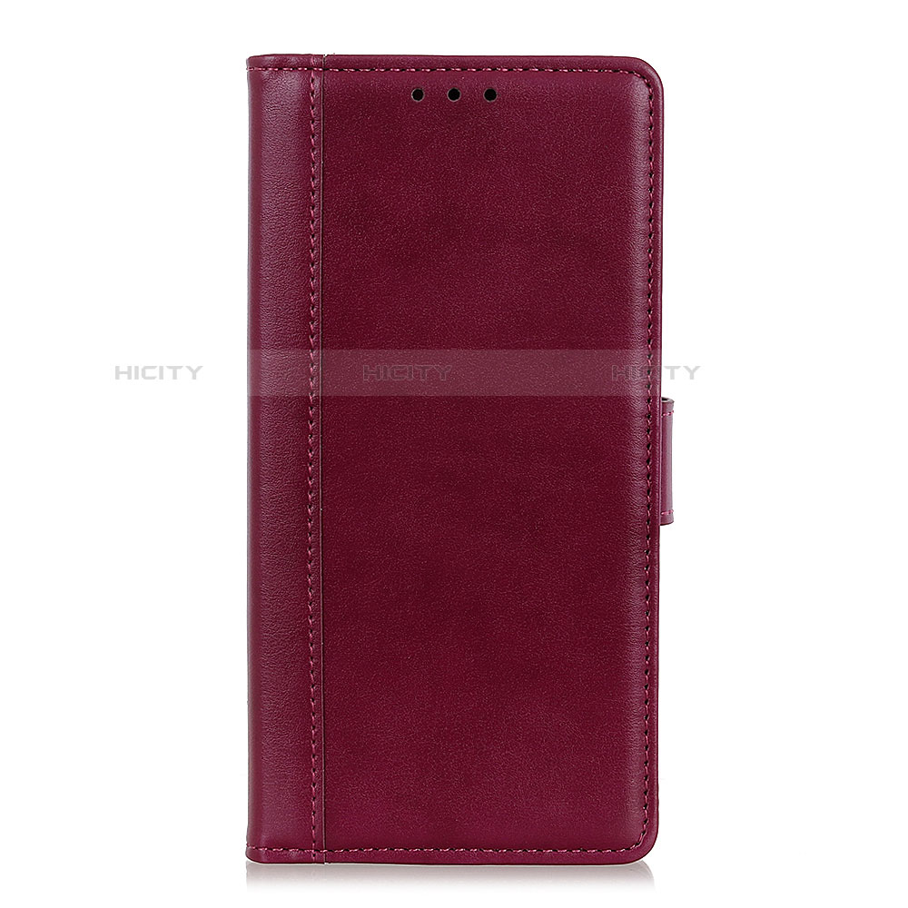 Custodia Portafoglio In Pelle Cover con Supporto L02 per Alcatel 1X (2019) Rosso