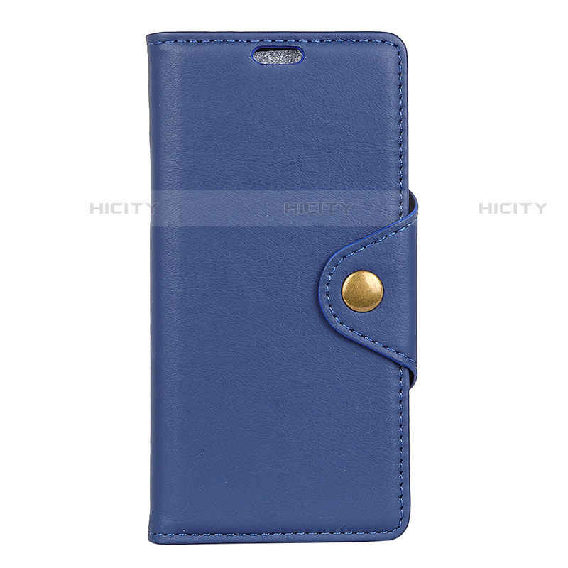 Custodia Portafoglio In Pelle Cover con Supporto L02 per Asus Zenfone Max ZB555KL Blu