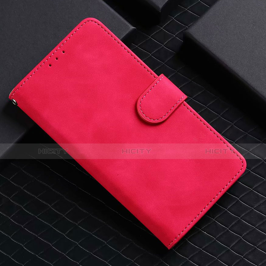 Custodia Portafoglio In Pelle Cover con Supporto L02 per Google Pixel 5 Rosso