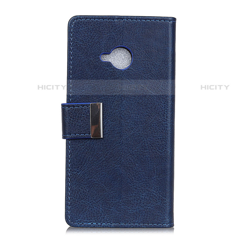 Custodia Portafoglio In Pelle Cover con Supporto L02 per HTC U11 Life Blu