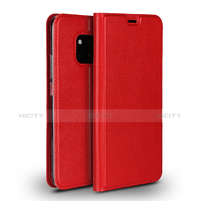 Custodia Portafoglio In Pelle Cover con Supporto L02 per Huawei Mate 20 Pro Rosso