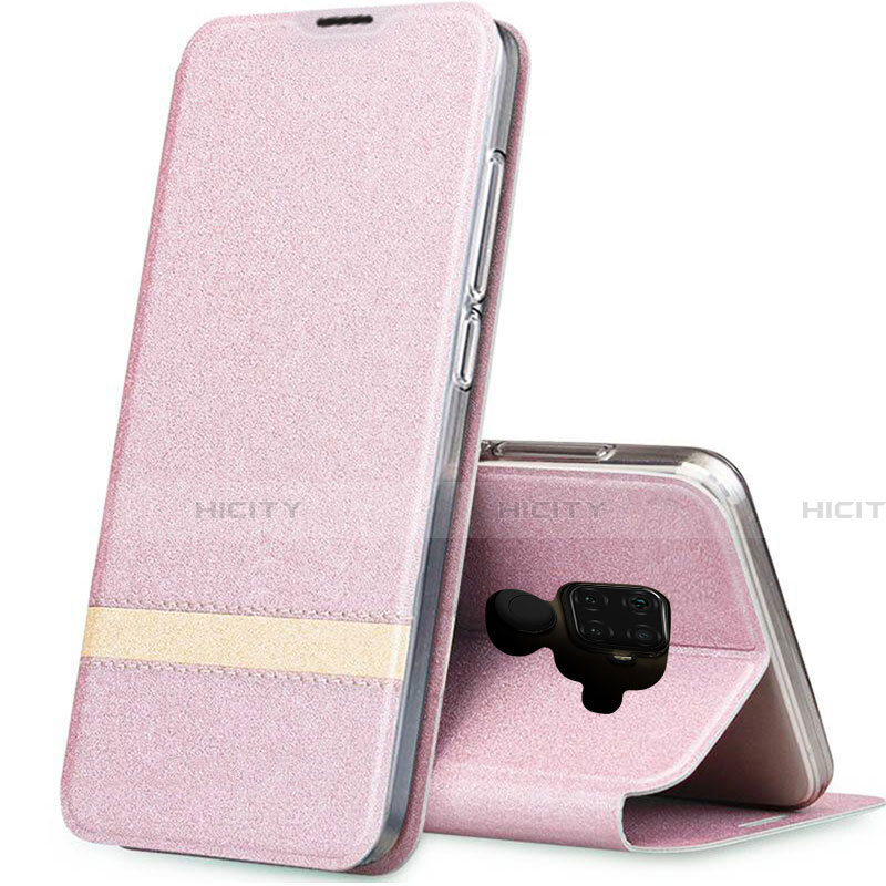 Custodia Portafoglio In Pelle Cover con Supporto L02 per Huawei Mate 30 Lite Oro Rosa