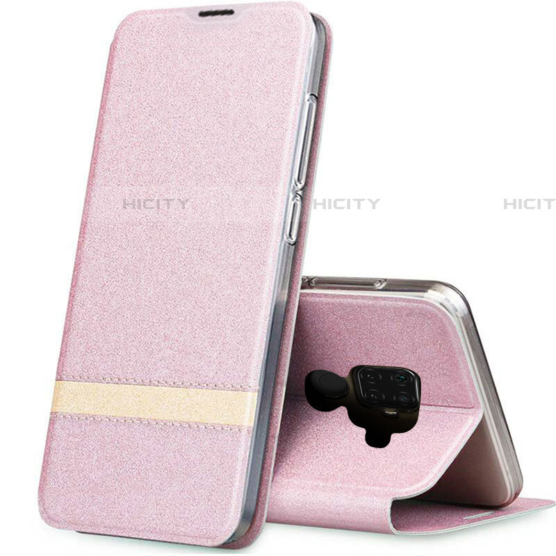 Custodia Portafoglio In Pelle Cover con Supporto L02 per Huawei Nova 5i Pro Oro Rosa