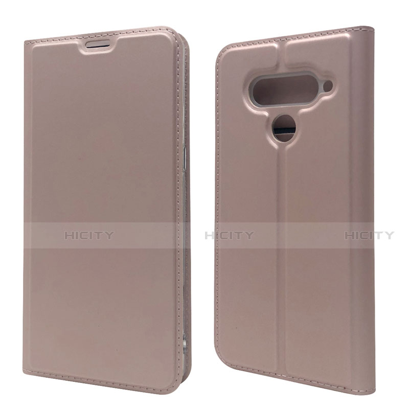 Custodia Portafoglio In Pelle Cover con Supporto L02 per LG V50 ThinQ 5G Oro Rosa