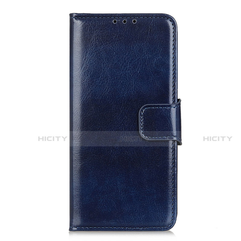 Custodia Portafoglio In Pelle Cover con Supporto L02 per Motorola Moto One Fusion Plus Blu