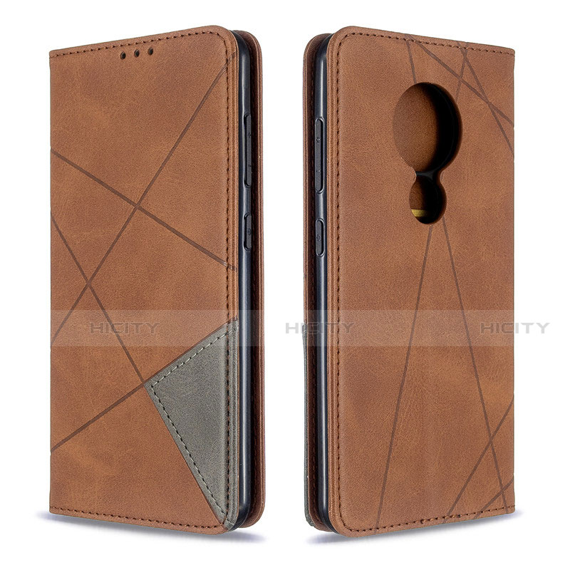 Custodia Portafoglio In Pelle Cover con Supporto L02 per Nokia 6.2 Marrone