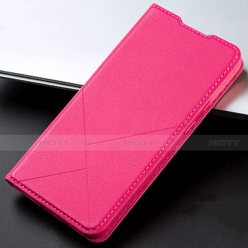 Custodia Portafoglio In Pelle Cover con Supporto L02 per Oppo A52 Rosa Caldo