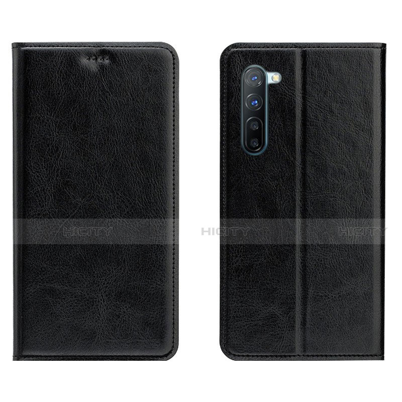 Custodia Portafoglio In Pelle Cover con Supporto L02 per Oppo F15 Nero