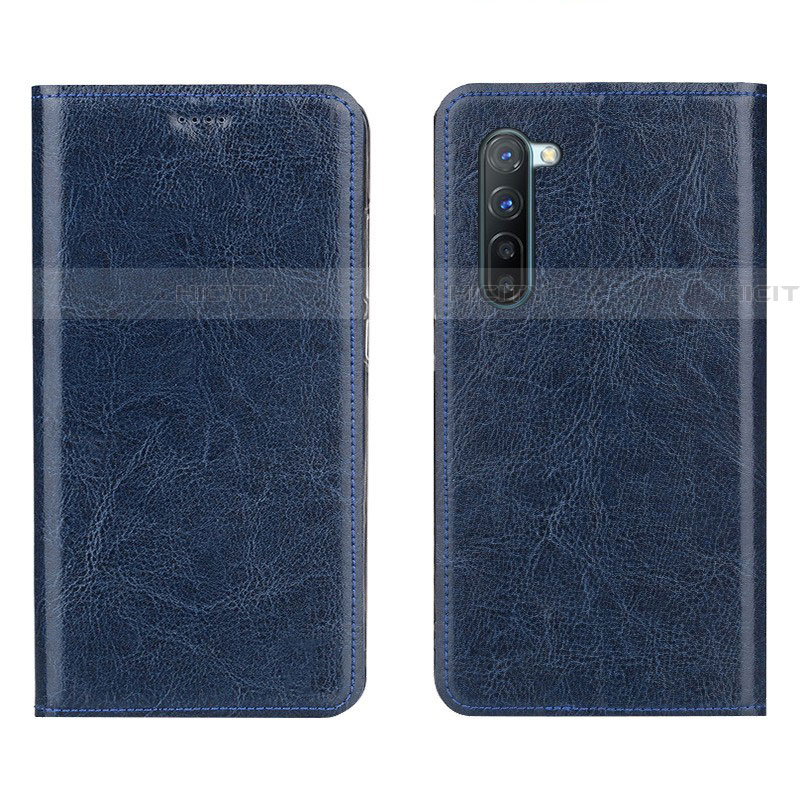 Custodia Portafoglio In Pelle Cover con Supporto L02 per Oppo Find X2 Lite Blu