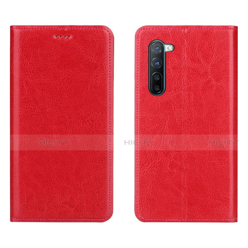 Custodia Portafoglio In Pelle Cover con Supporto L02 per Oppo K7 5G Rosso