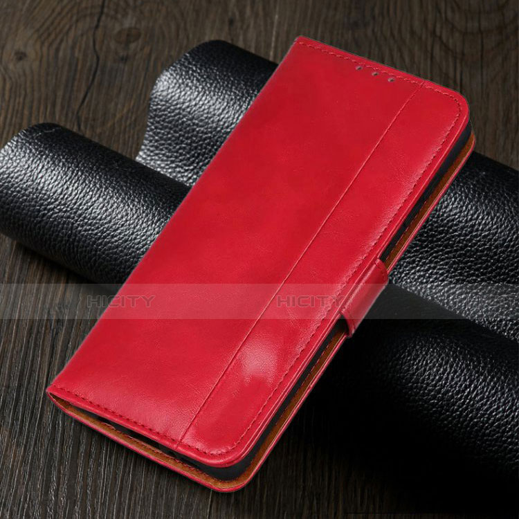 Custodia Portafoglio In Pelle Cover con Supporto L02 per Realme 5 Rosso