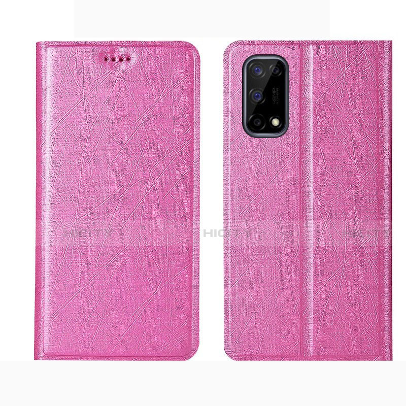 Custodia Portafoglio In Pelle Cover con Supporto L02 per Realme Q2 5G Rosa