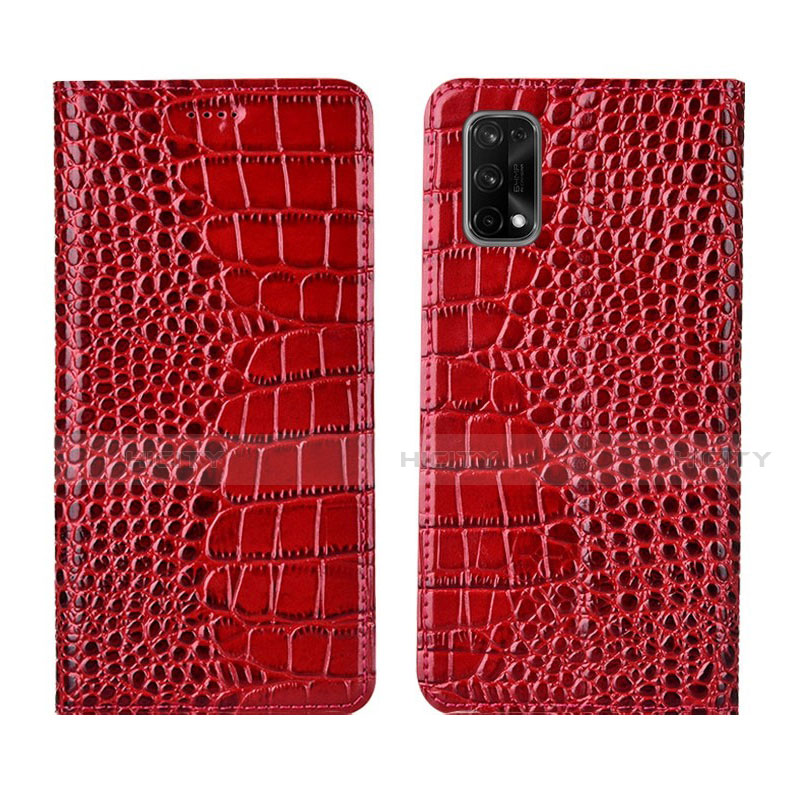 Custodia Portafoglio In Pelle Cover con Supporto L02 per Realme V15 5G Rosso