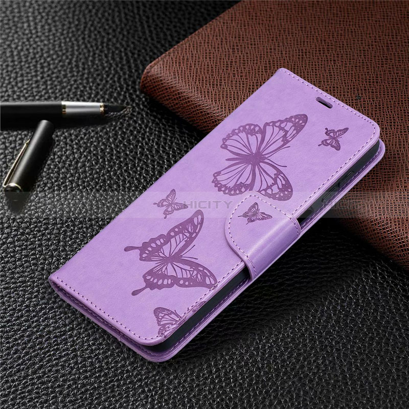 Custodia Portafoglio In Pelle Cover con Supporto L02 per Samsung Galaxy A12 5G Lavanda