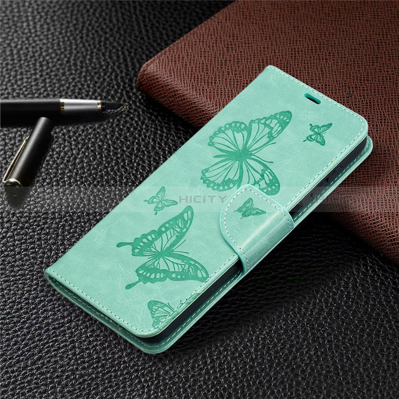 Custodia Portafoglio In Pelle Cover con Supporto L02 per Samsung Galaxy F12 Verde Pastello