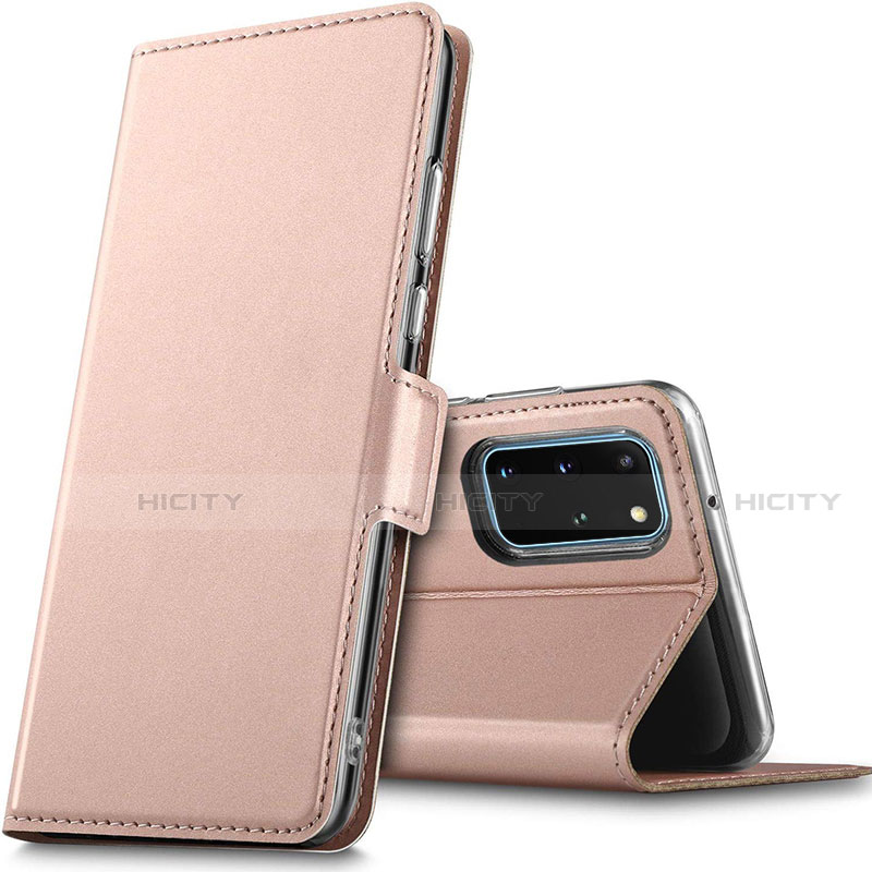 Custodia Portafoglio In Pelle Cover con Supporto L02 per Samsung Galaxy S20 Plus 5G Oro Rosa