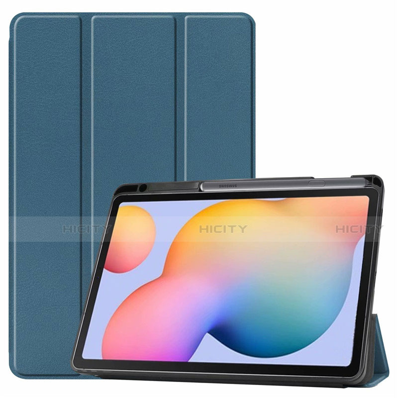 Custodia Portafoglio In Pelle Cover con Supporto L02 per Samsung Galaxy Tab S6 Lite 4G 10.4 SM-P615