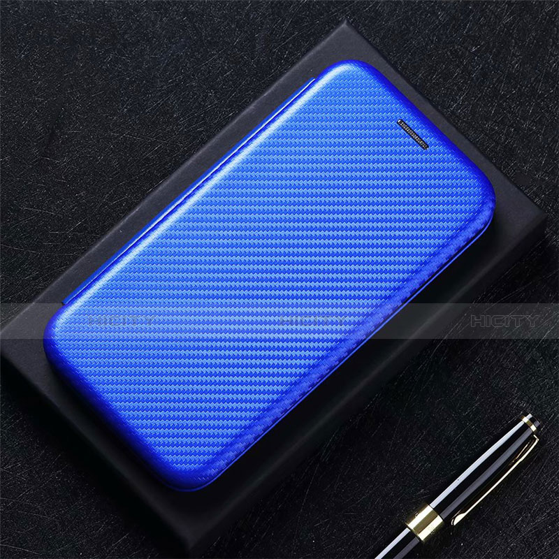 Custodia Portafoglio In Pelle Cover con Supporto L02 per Sharp AQUOS Sense4 Plus Blu