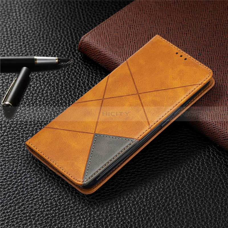 Custodia Portafoglio In Pelle Cover con Supporto L02 per Xiaomi Redmi 10A 4G Arancione